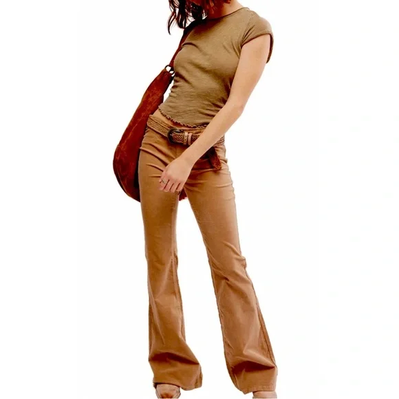 FREE PEOPLE | We The Free Penny Corduroy Flare Pants in Natural, Size 27 - Picture 13 of 13